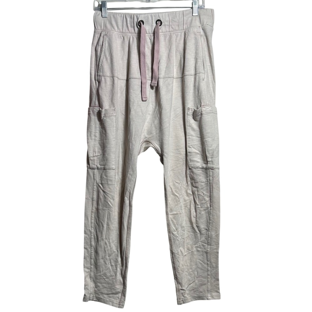 FP Movement Free People Cargo Sweatpants Blush Beige Drop Crotch Joggers Medium